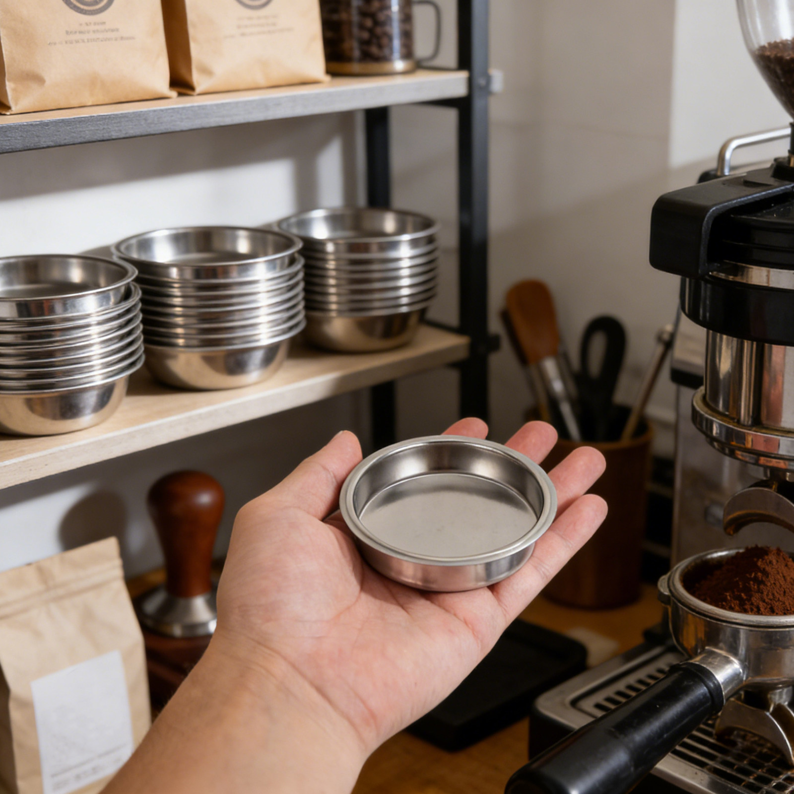 3-delige koffiemachine poederb - Blind Filter Disc recensie en prijs
